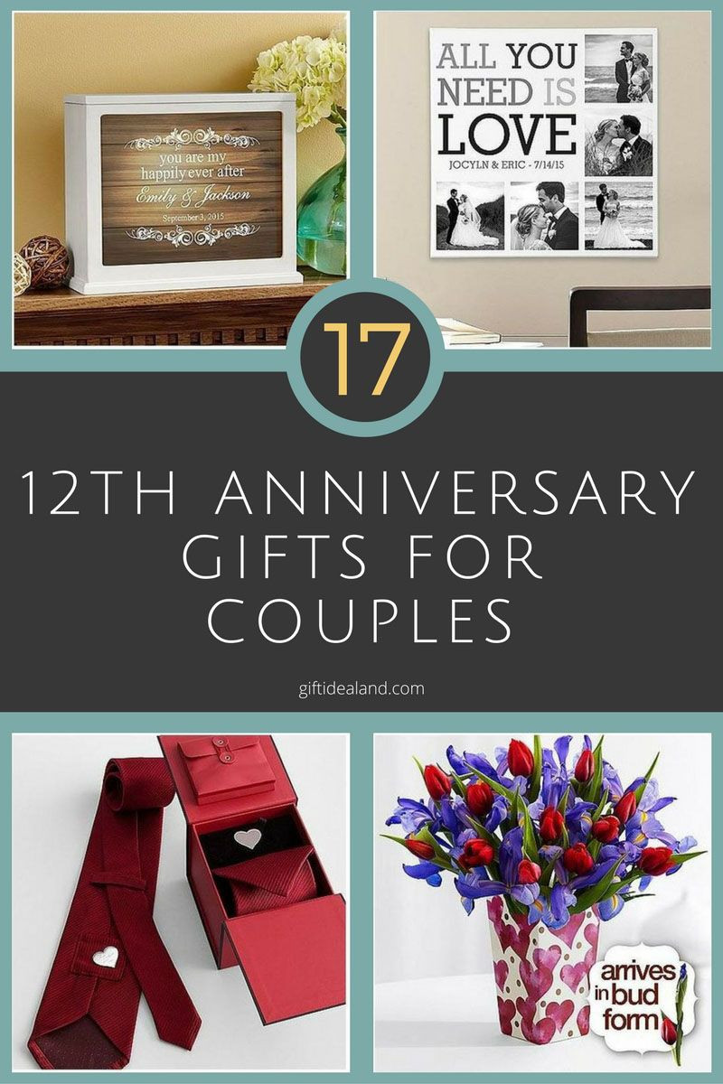 12 Anniversary Gift Ideas
 35 Good 12th Wedding Anniversary Gift Ideas For Him & Her