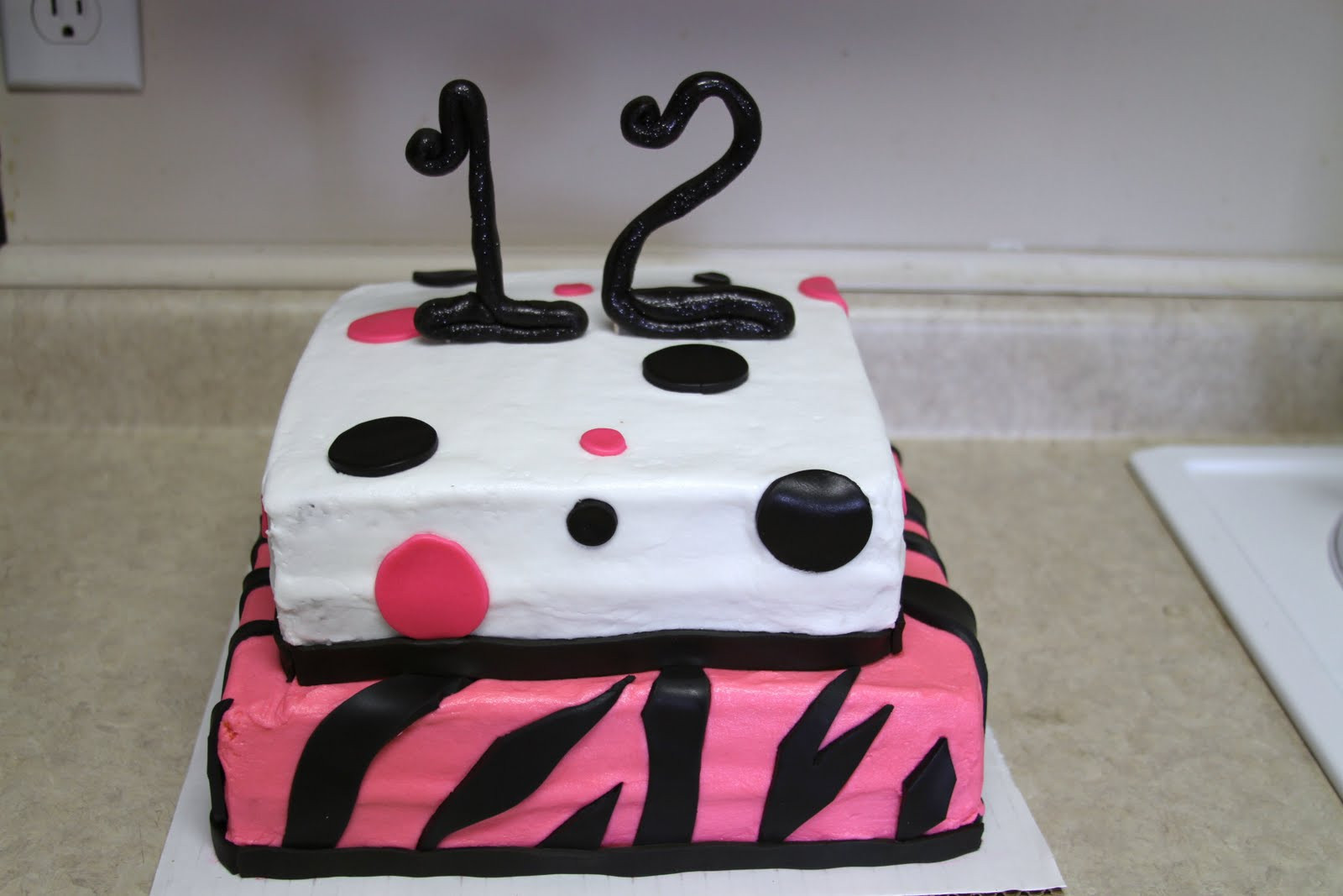 12 Year Old Birthday Cakes
 Michele Robinson Cakes Zebra Poka Dot 12th Birthday Cake