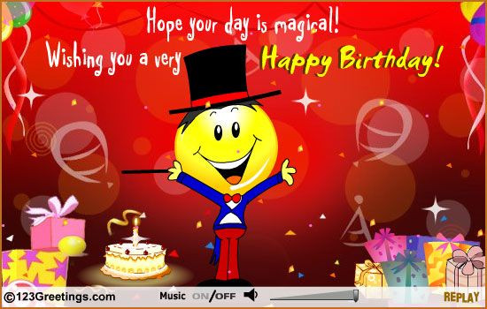123 Birthday Cards
 A Magical Day Free For Kids eCards Greeting Cards