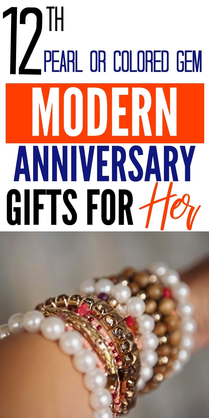 12Th Anniversary Gift Ideas
 20 12th Pearls & Colored Gems Modern Anniversary Gifts for