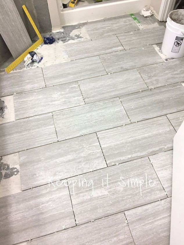 12X24 Bathroom Tile
 How to Tile a Bathroom Floor With 12x24 Gray Tiles