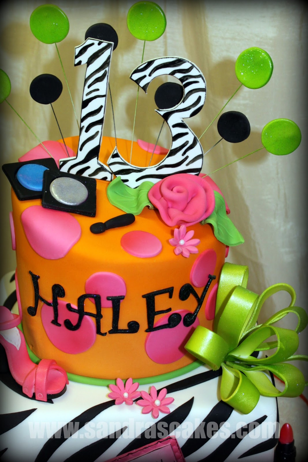 13th Birthday Cake
 Fun and Colorful 13th Birthday Cake