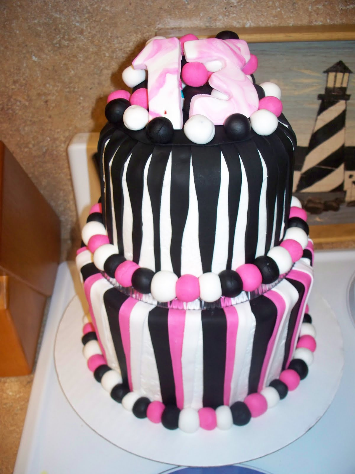 13th Birthday Cake
 Cuffel Cakes Courtney s 13th Birthday