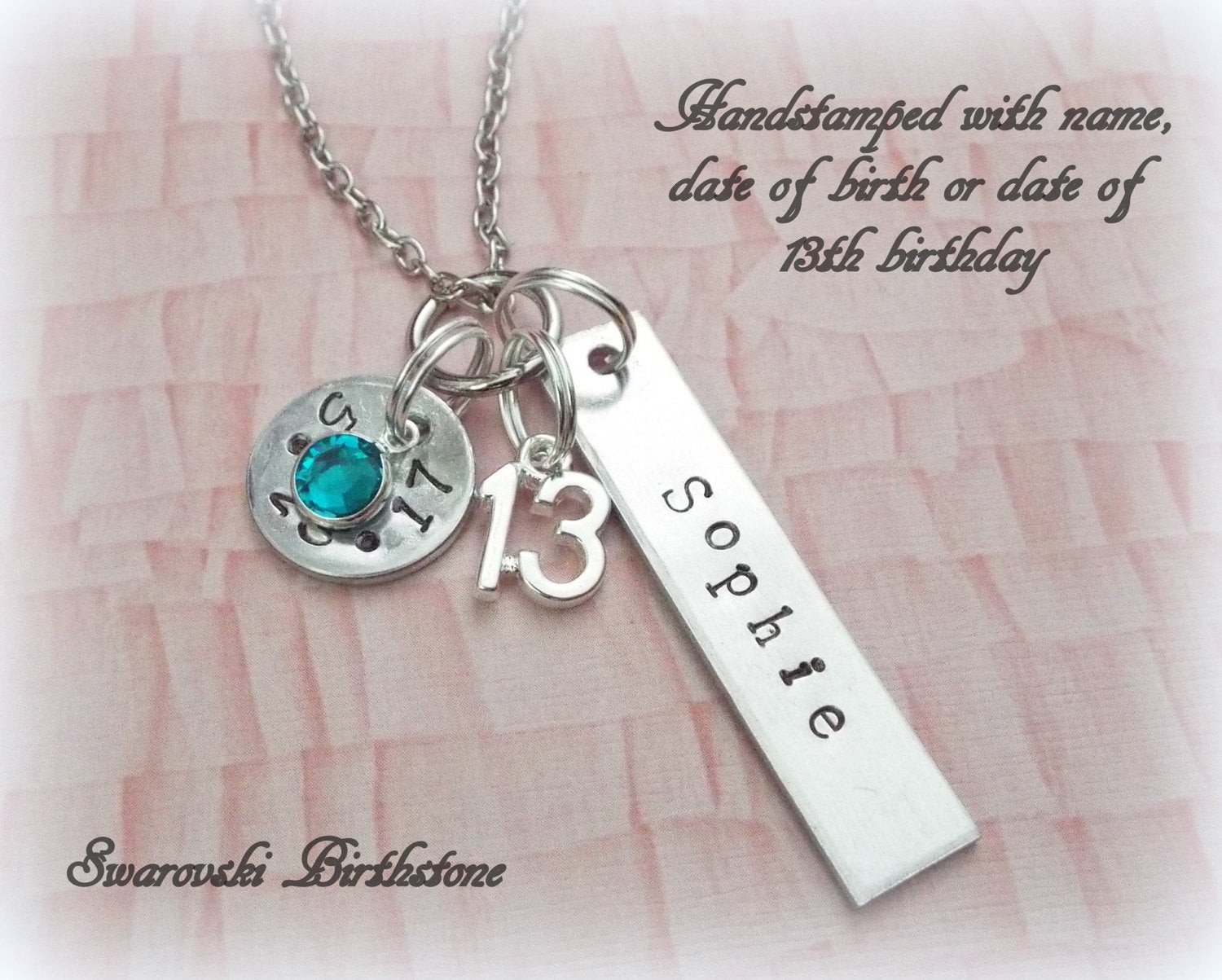 13Th Birthday Gift Ideas For Daughter
 Handstamped 13th Birthday Gift Gift for 13 Year Old
