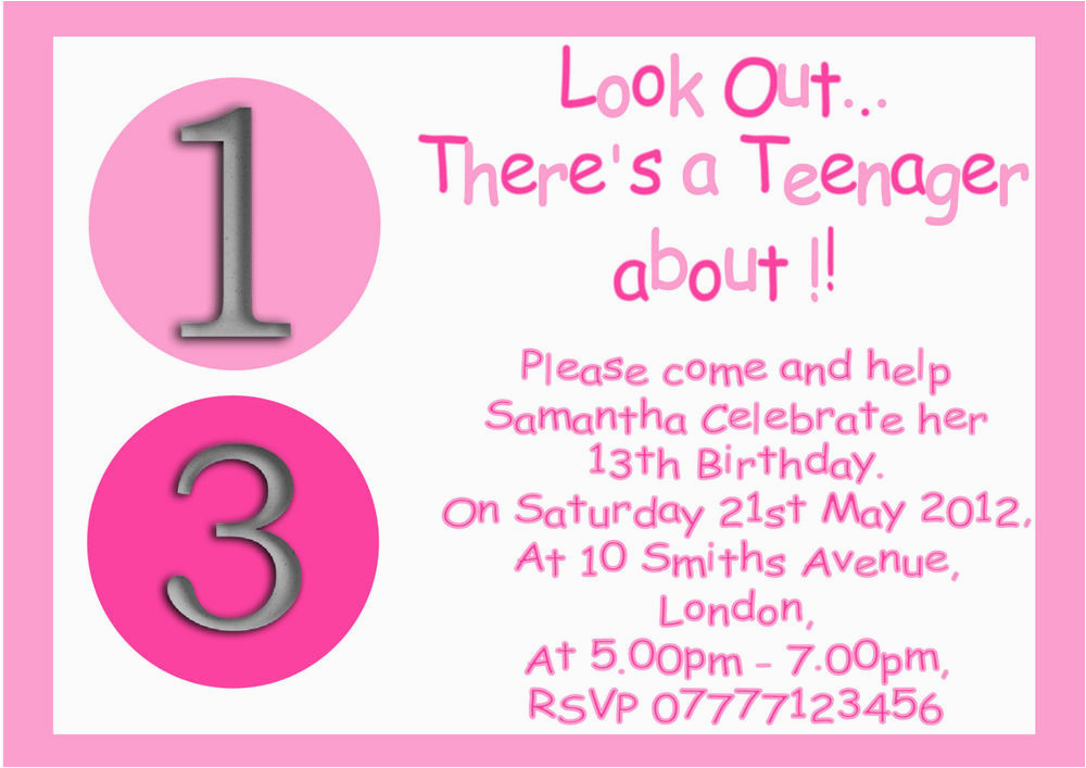 13th Birthday Invitation Wording
 13th Birthday Invitation Wording Ideas