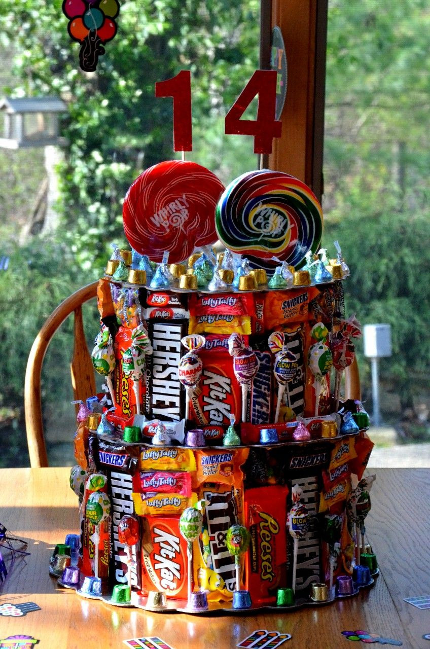 14th Birthday Party Ideas
 Jeremy s 14th Birthday Candy Cake