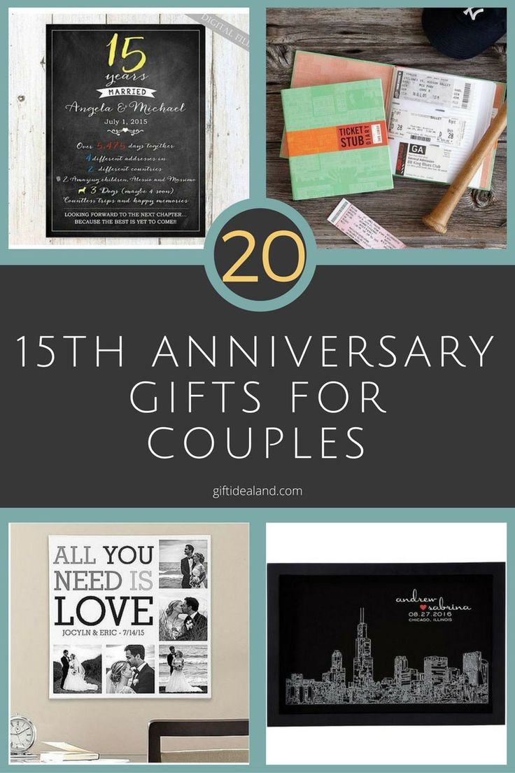 15 Year Anniversary Gift Ideas For Couples
 1000 images about Anniversary Gifts on Pinterest