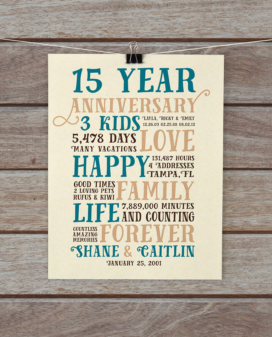 15 Year Anniversary Gift Ideas For Him
 Anniversary Gifts 15 Year Anniversary Present for Him
