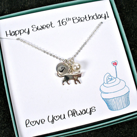 16 Birthday Gift Ideas Girls
 Sweet 16 Necklace Sweet 16 Gifts Girls 16th Birthday Gift
