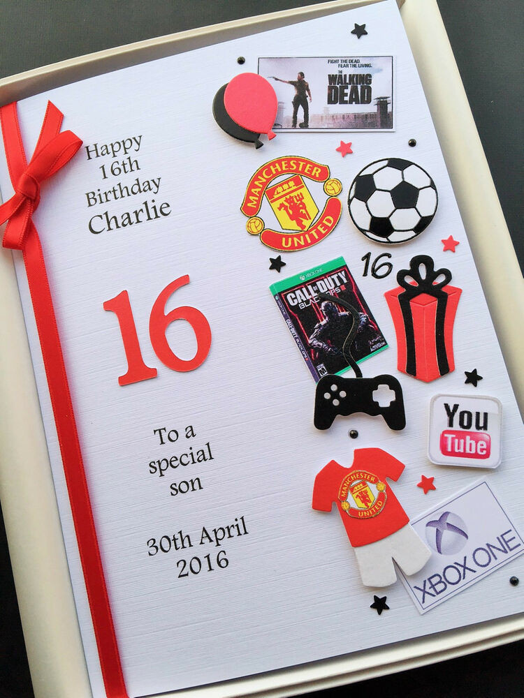 16Th Birthday Gift Ideas For Son
 PERSONALISED 13th 14th 15th 16th BIRTHDAY CARD FOR BOYS