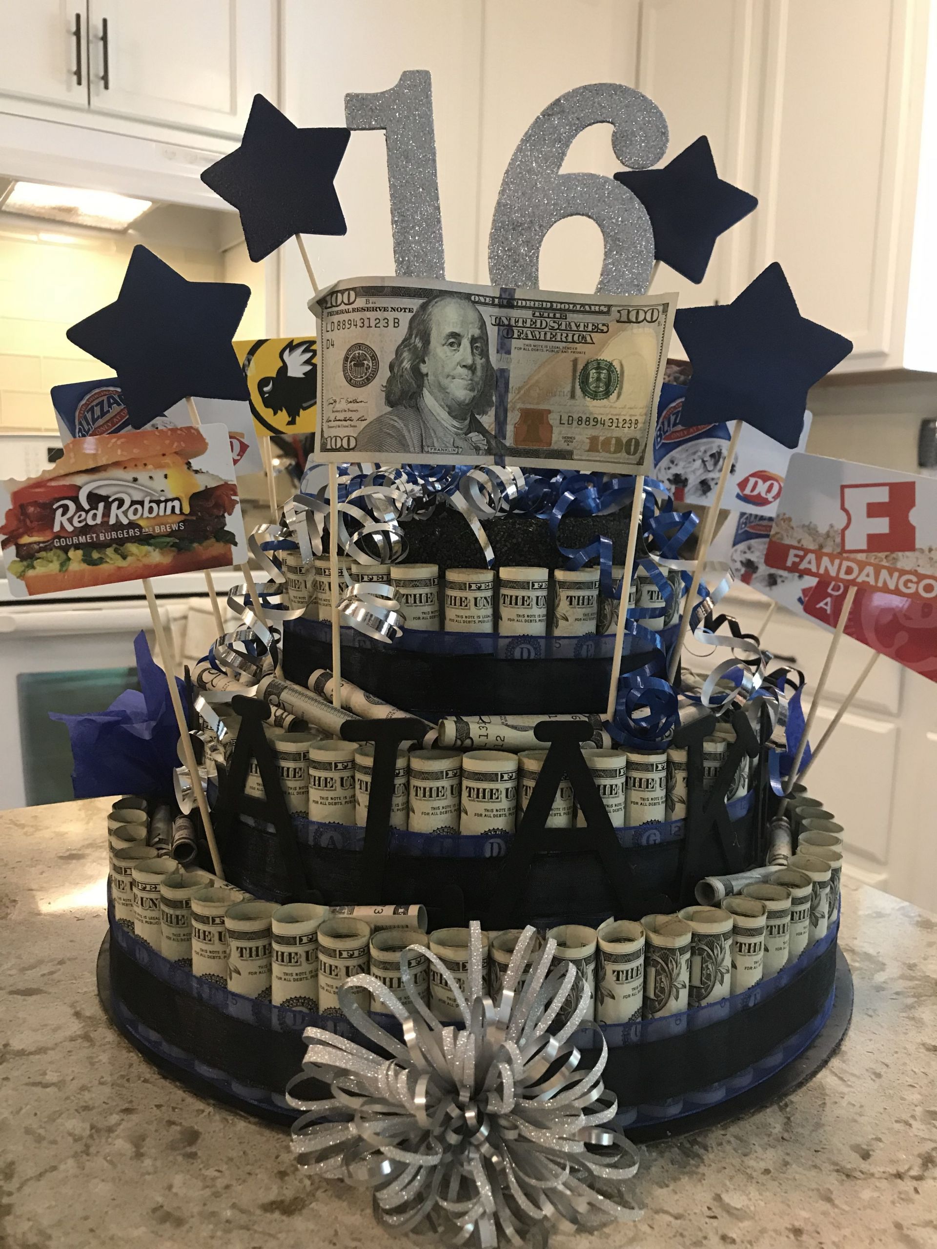16Th Birthday Gift Ideas For Son
 Money cake for my son