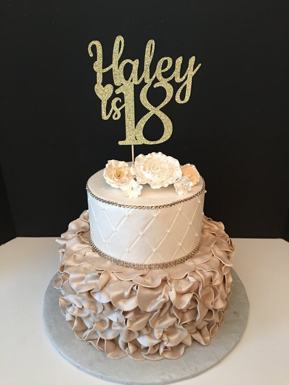 18 Birthday Cakes
 ANY NAME & NUMBER Glitter 18th Birthday Cake Topper