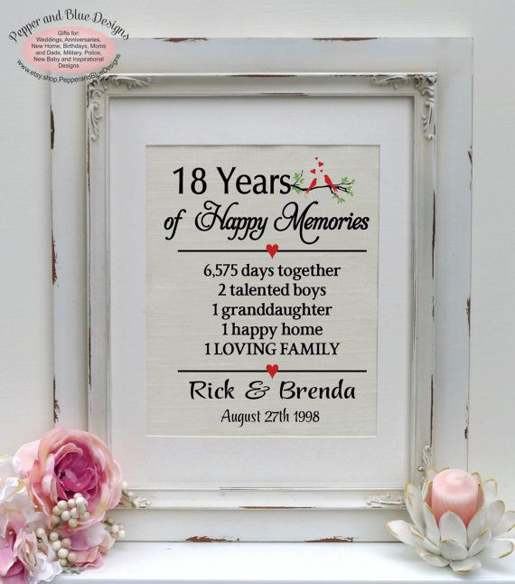 18 Year Anniversary Gift Ideas For Her
 18 year wedding anniversary t ideas Wedding Decor Ideas