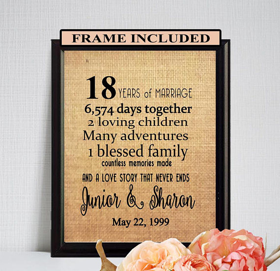 18 Year Wedding Anniversary Gift Ideas For Her
 18th Wedding Anniversary 18th Anniversary Gift