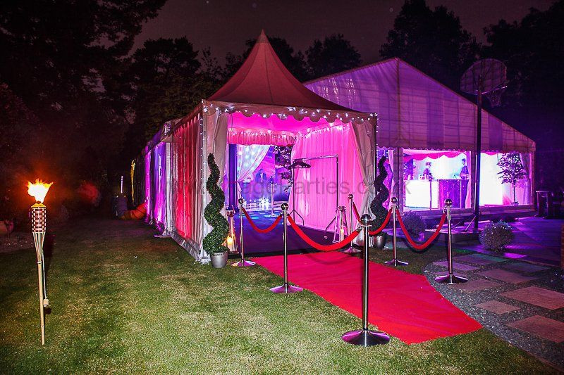 18Th Birthday Backyard Party Ideas
 pink tent looks sick pink carpet entry to tent rather