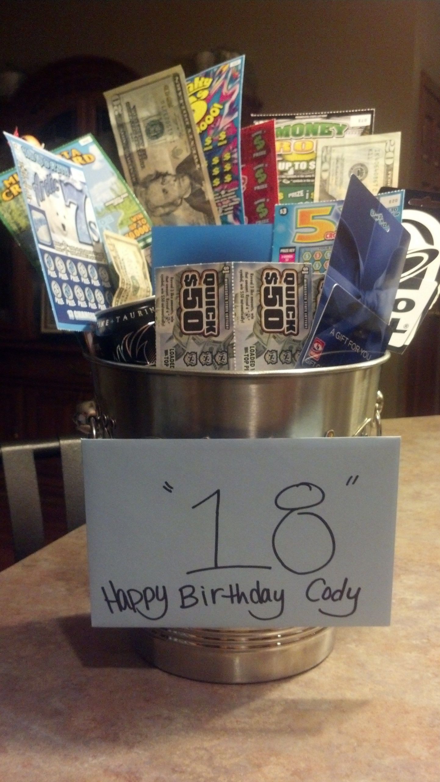 18Th Birthday Gift Ideas For Son
 18th Birthday t for my son Filled with candy lottery