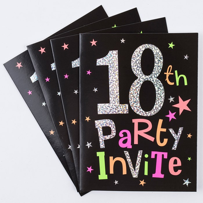 18th Birthday Invitation
 18th Birthday Party Invitation Cards Pack 10