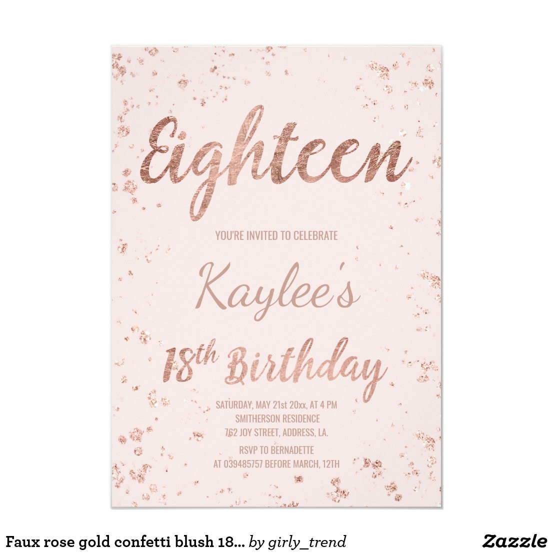 18th Birthday Invitation
 18th Birthday Party invitations