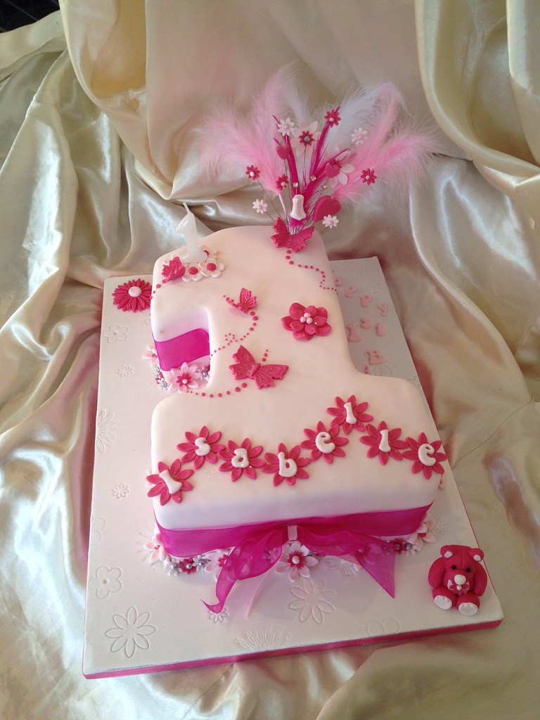 1st Birthday Cake Girl
 Baby girls 1st birthday cake Karen Kavanagh