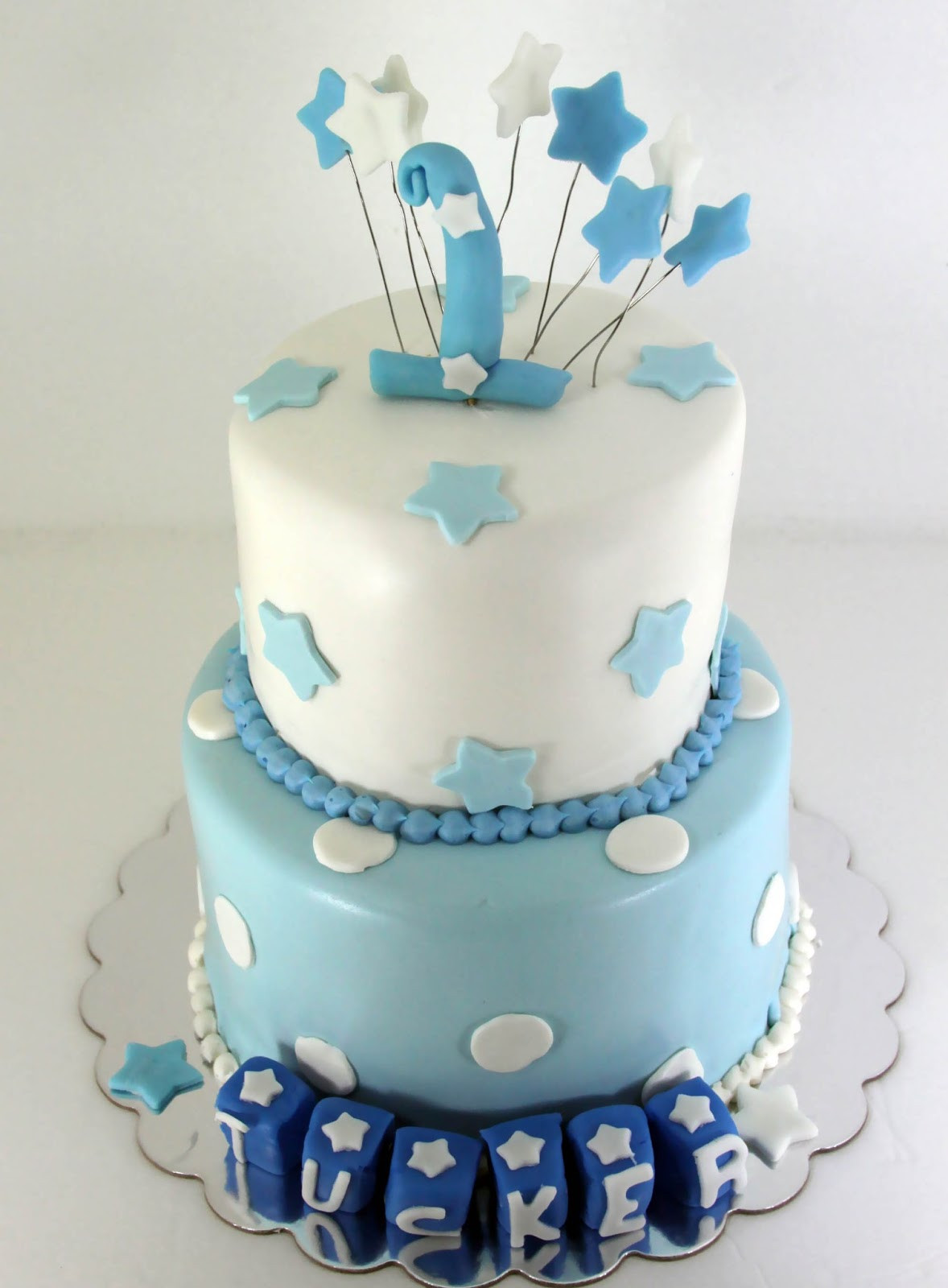 1st Birthday Cake Ideas Boy
 Tastefully Done Baby Boy Blue 1st Birthday Cake