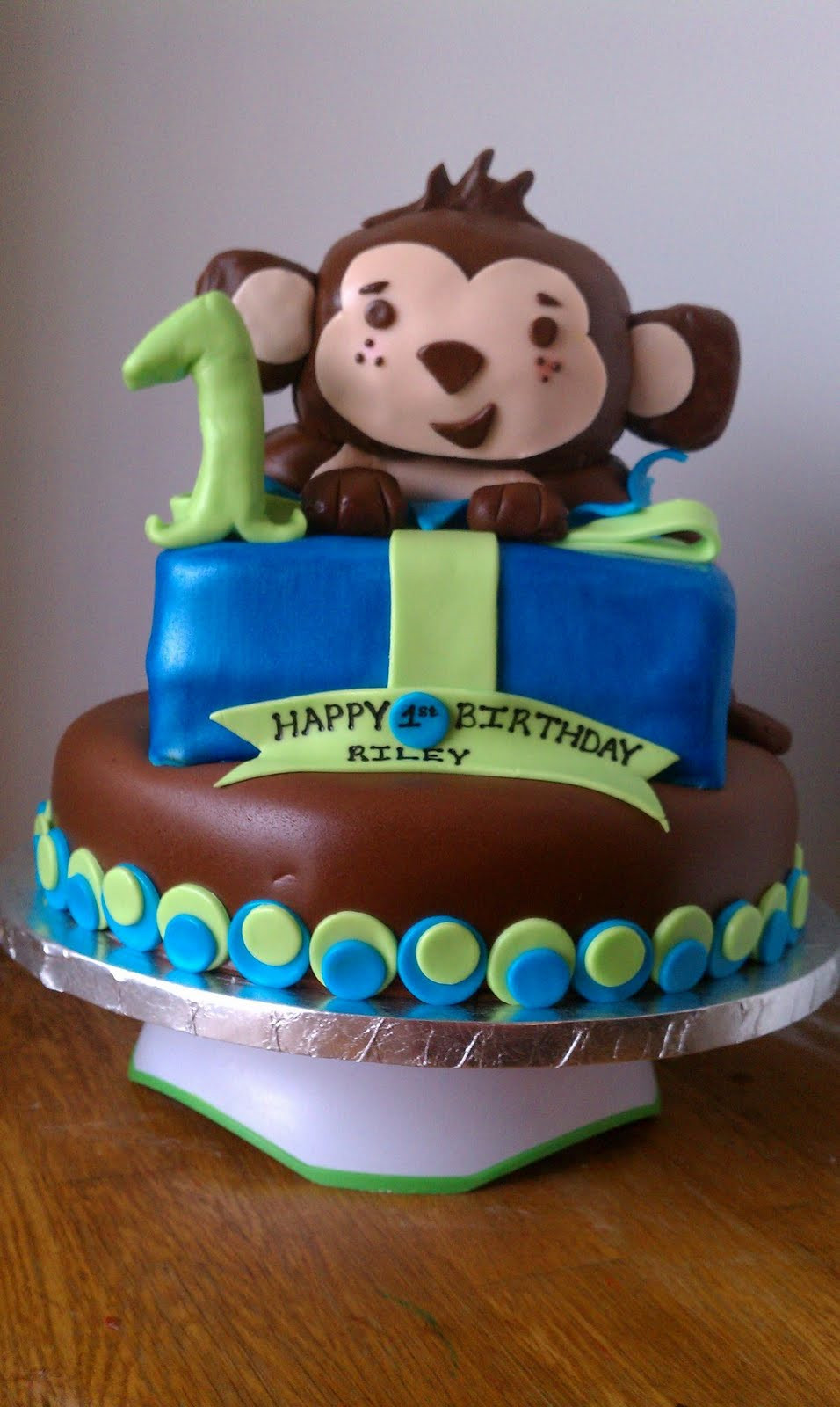 1st Birthday Cakes For Boys
 Angel Wing Cakes Monkey Boy 1st Birthday