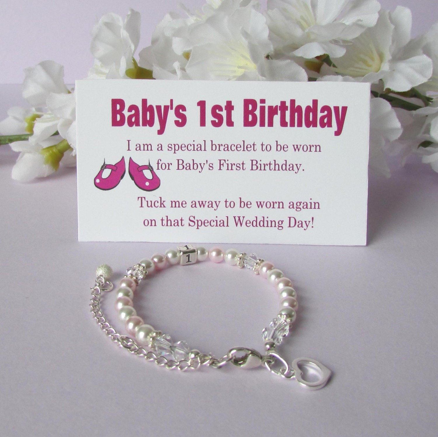 1st Birthday Gifts For Girl
 Baby s 1st Birthday Gift Bracelet Baby to Bride Growing