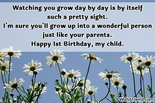 1st Birthday Wishes For Daughter
 QUOTES FROM MOTHER TO DAUGHTER ON HER FIRST BIRTHDAY image