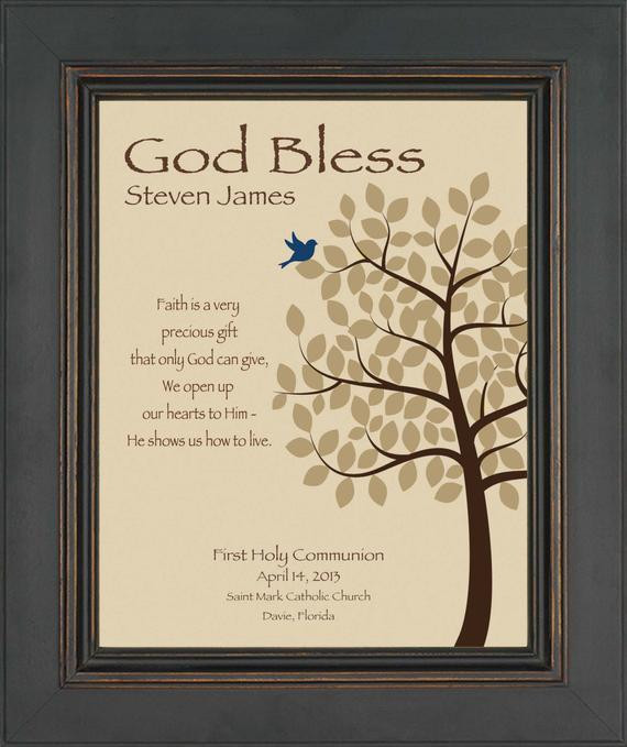 1St Communion Gift Ideas For Boys
 Personalized munion Gift First Holy munion Print Boy