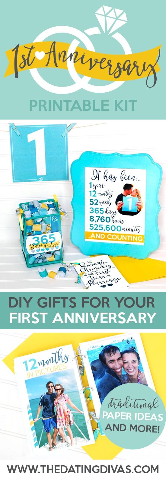 1St Dating Anniversary Gift Ideas
 First Anniversary Gift Printable Kit