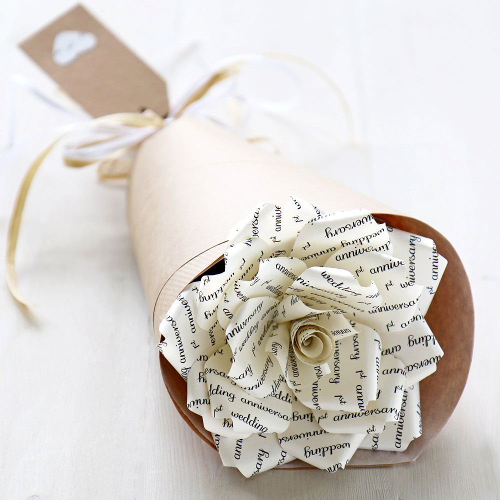 1St Wedding Anniversary Paper Gift Ideas
 1st Anniversary Paper Rose