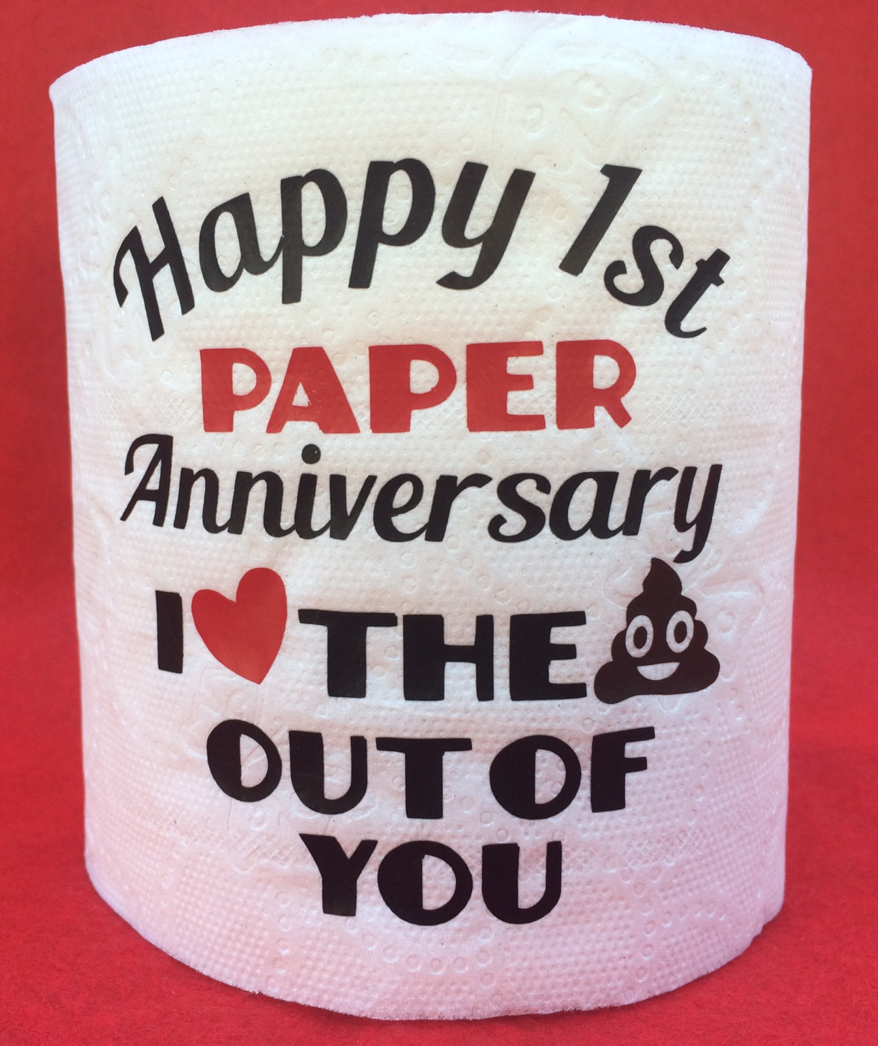 1St Wedding Anniversary Paper Gift Ideas
 Hilarious First 1st Paper Wedding Anniversary Toilet Paper Gag