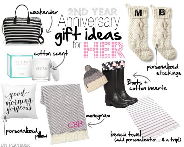 2 Year Anniversary Gift Ideas For Her
 2nd Wedding Anniversary Gift Ideas for Him Her