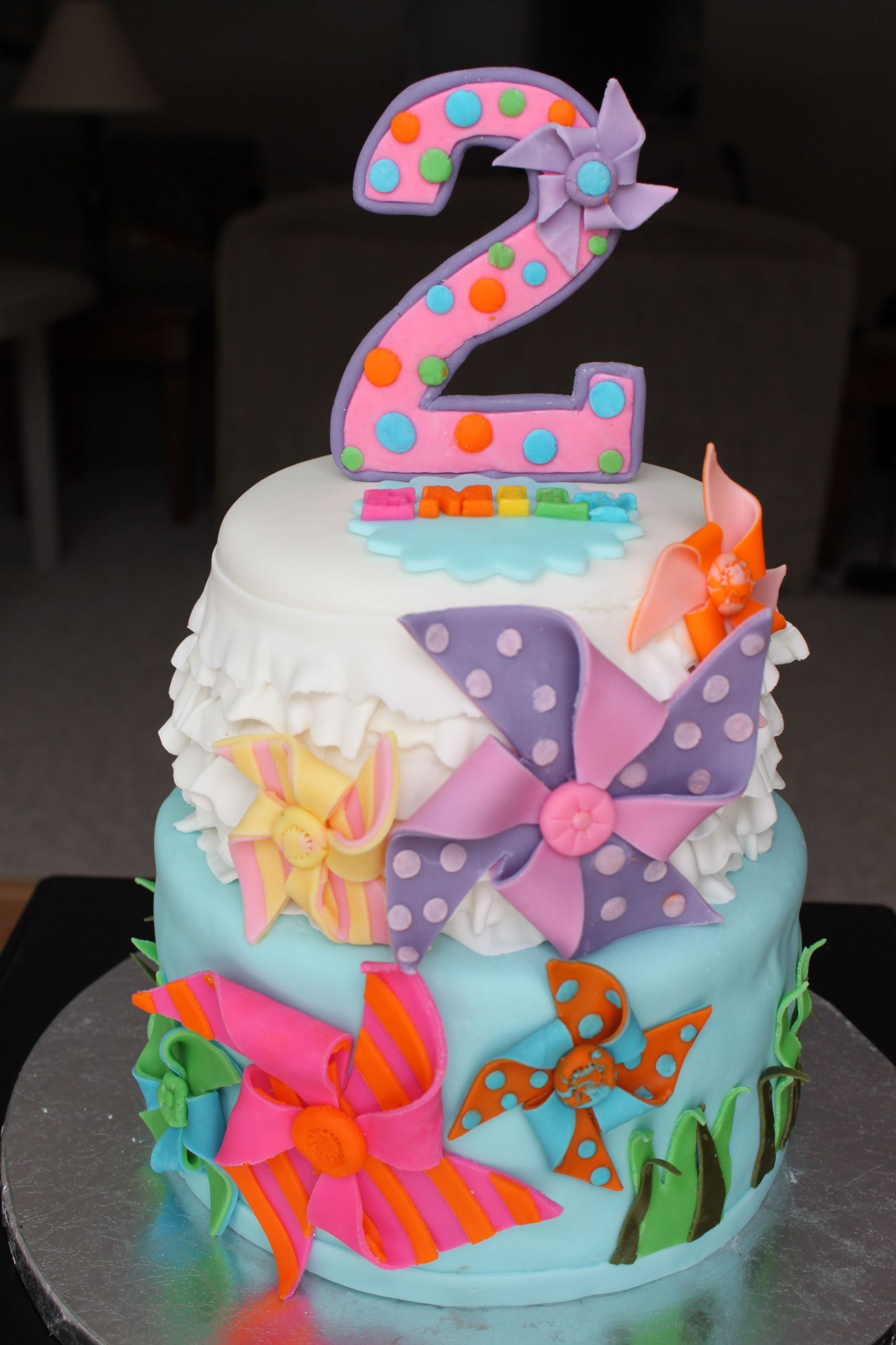 2 Yr Old Girl Birthday Party Ideas
 Children s Birthday Cakes Pinwheel ruffle cake for a