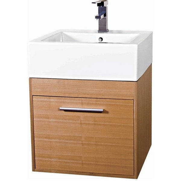 20 Inch Bathroom Vanity
 Glamour 20 inch Wood Light Maple White Bathroom Vanity