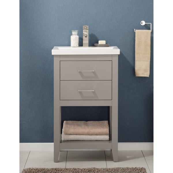 20 Inch Bathroom Vanity
 Shop Design Element Cara Grey 20 inch Single Sink Vanity