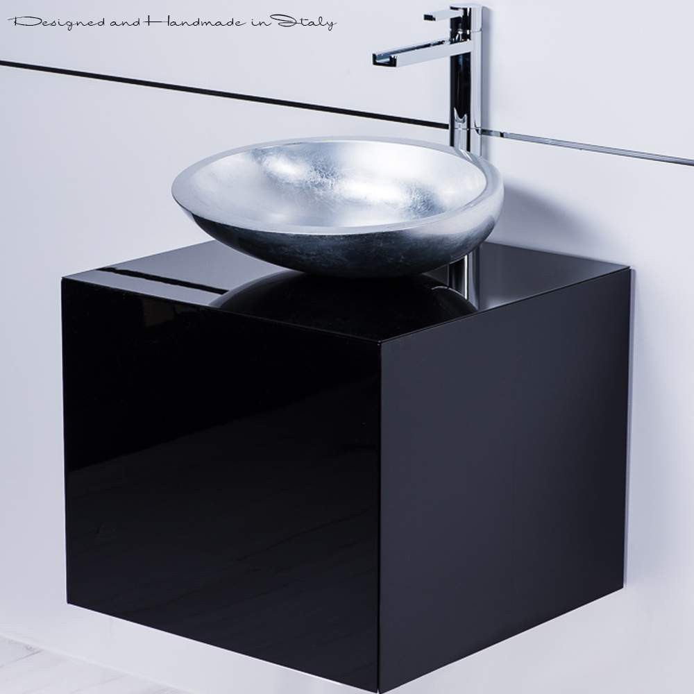 20 Inch Bathroom Vanity
 Dora Black Lacquered Bathroom Vanity 20 Inch