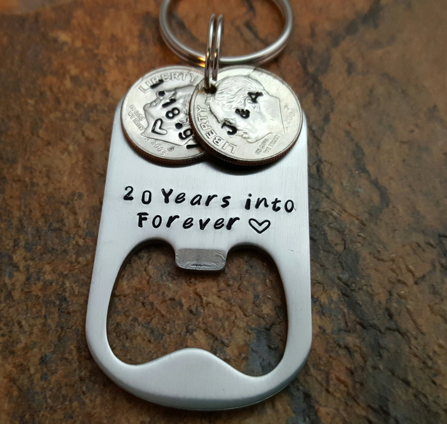 20Th Anniversary Gift Ideas
 20th anniversary keychain 20 years into forever Husband