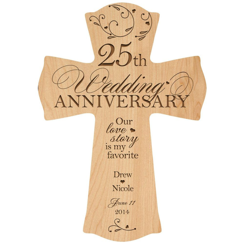 20Th Wedding Anniversary Gift Ideas For Couple
 Personalized 25th Anniversary Gift for couple 25th wedding