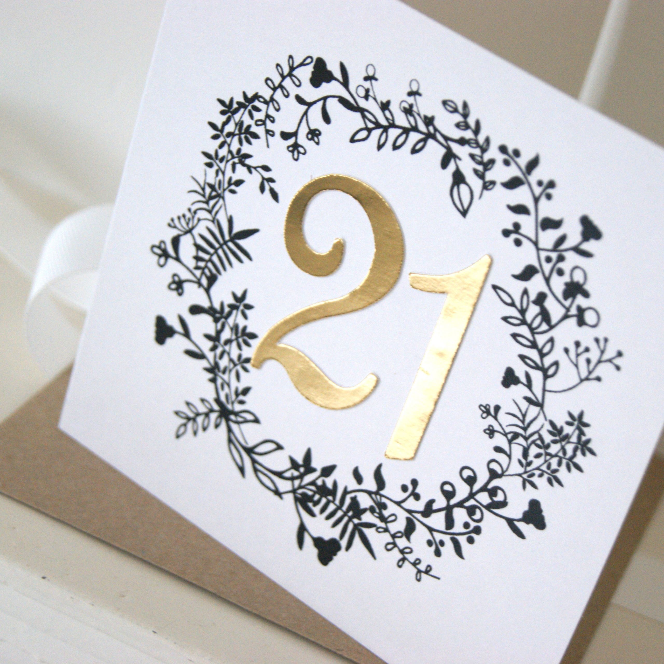 21st Birthday Card
 Luxe Gold 21st Birthday Card