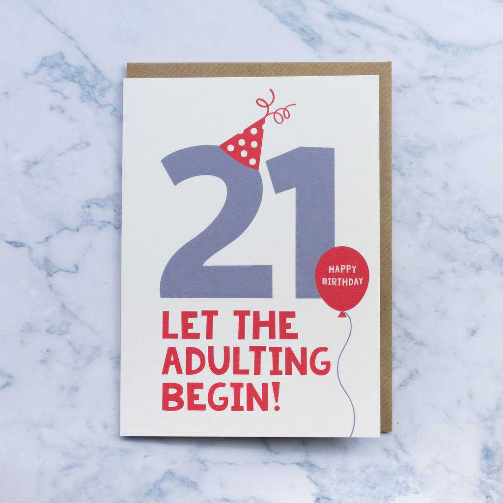 21st Birthday Card
 fun 21st birthday card by paperpaper