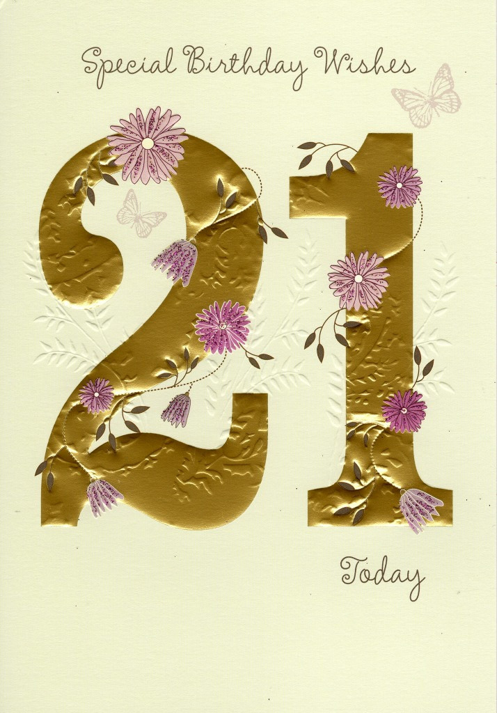 21st Birthday Card
 Happy 21st Birthday Greeting Card Lovely Greetings Cards