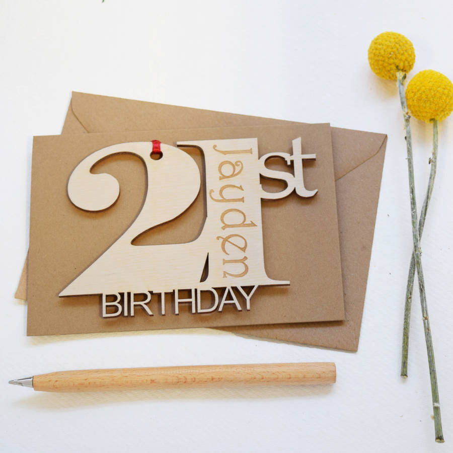 21st Birthday Card
 personalised 21st birthday card by hickory dickory designs
