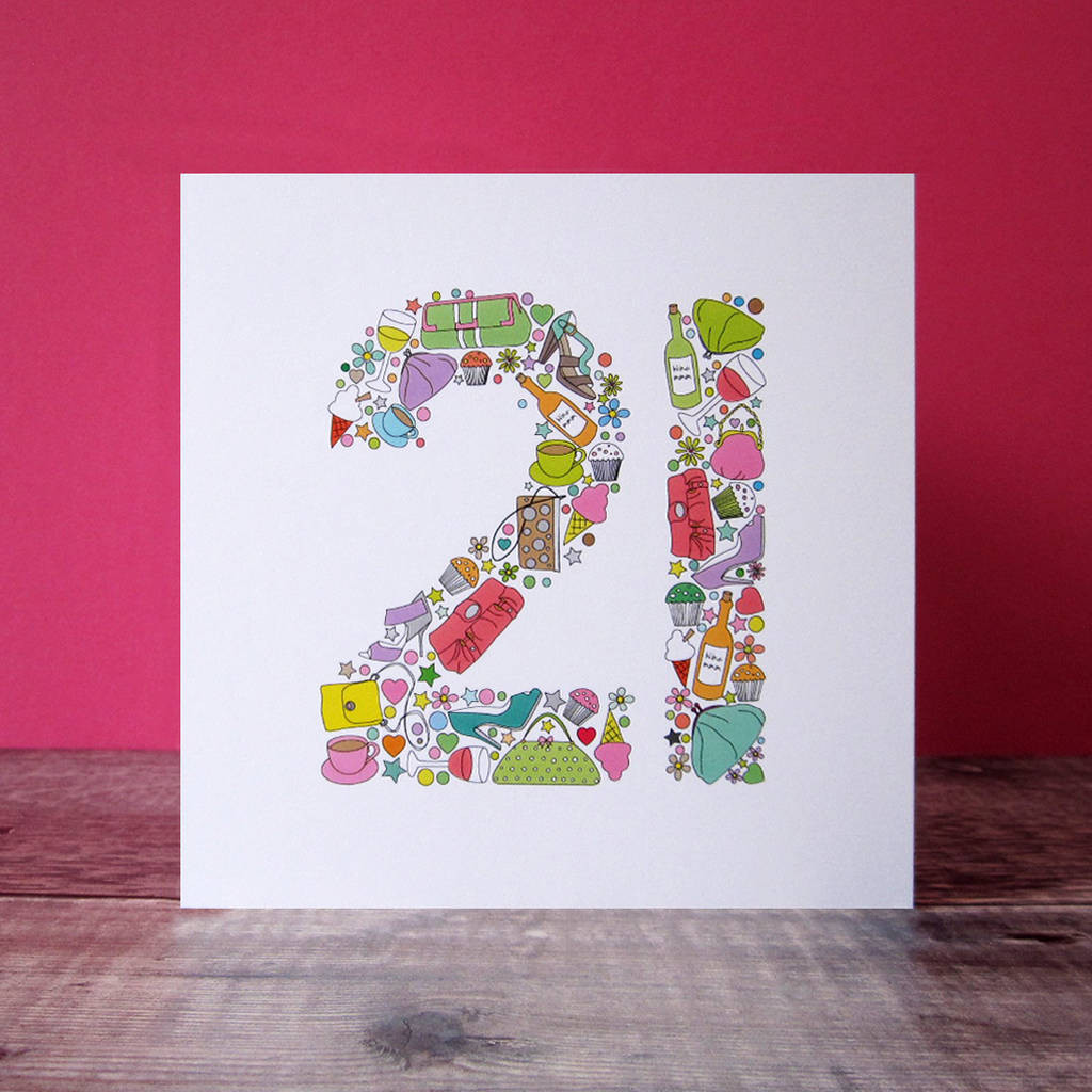 21st Birthday Cards
 girlie things 21st birthday card by mrs l cards