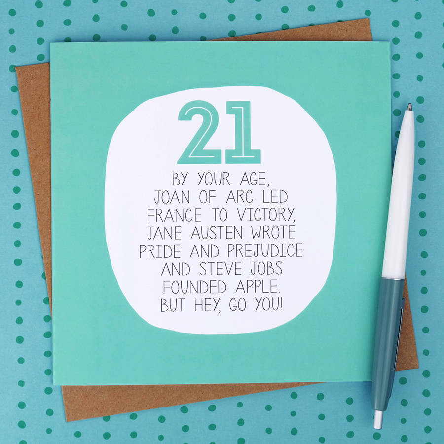 21st Birthday Cards
 by your age… funny 21st birthday card by paper plane