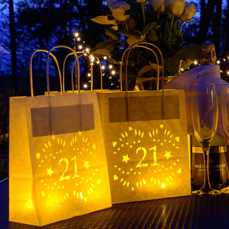 21st Birthday Decorations
 21st birthday paper lantern bag party decoration by