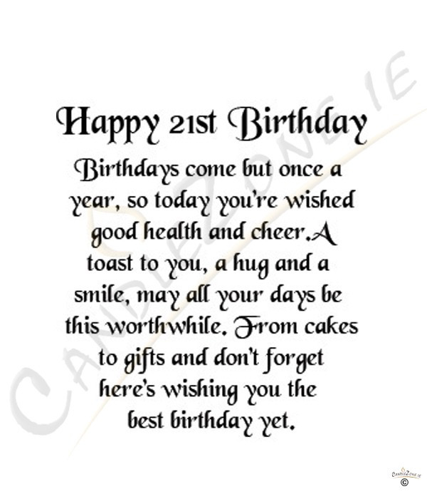 21st Birthday Funny Quotes
 21st Birthday Quotes For Friends QuotesGram