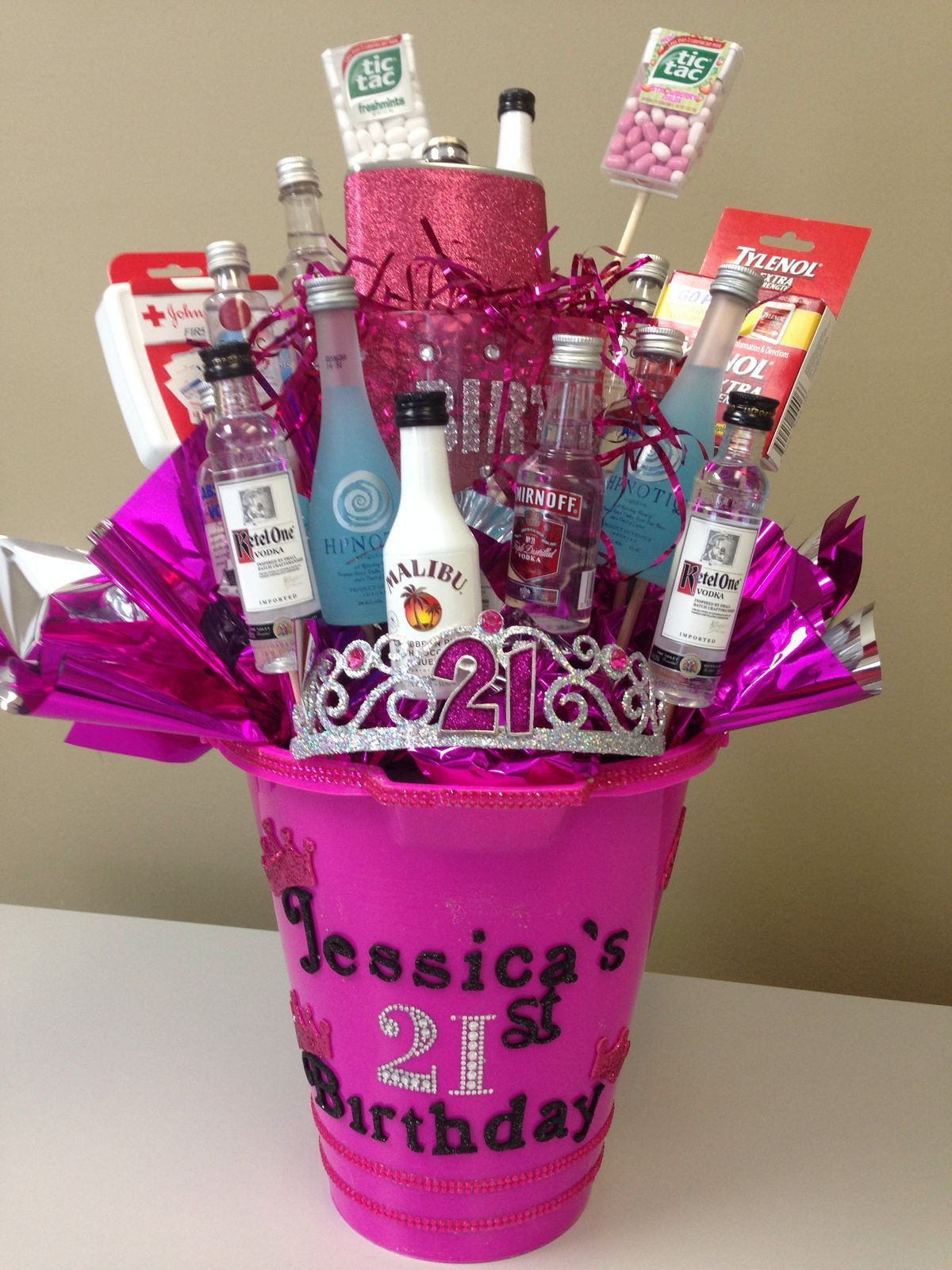 21St Birthday Gift Ideas For Best Friend
 21 Tiara Sparkles Mini alcohol bottles YES