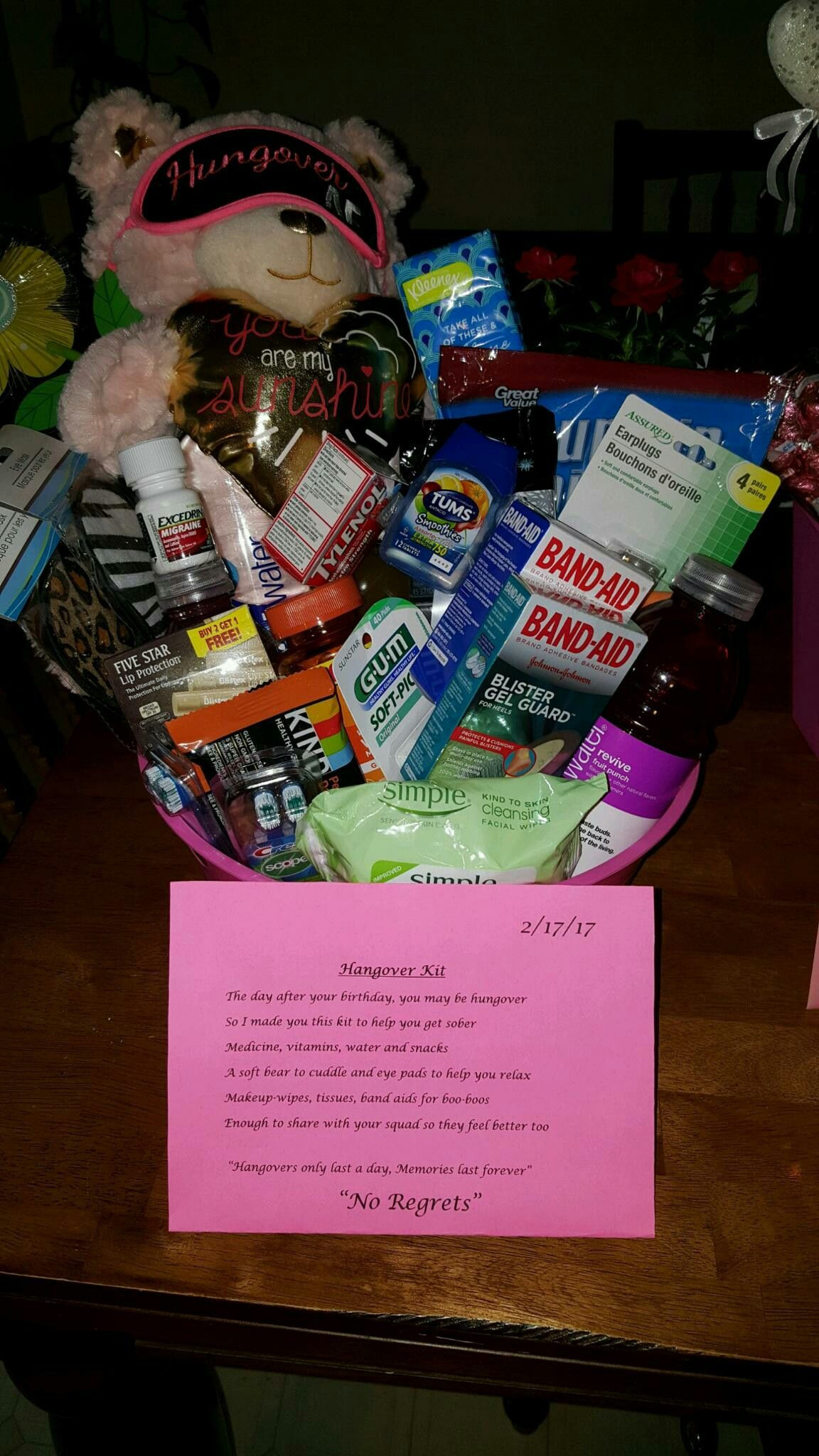 21st Birthday Gift Ideas For Daughter
 Hangover kit I made for my daughters 21st birthday