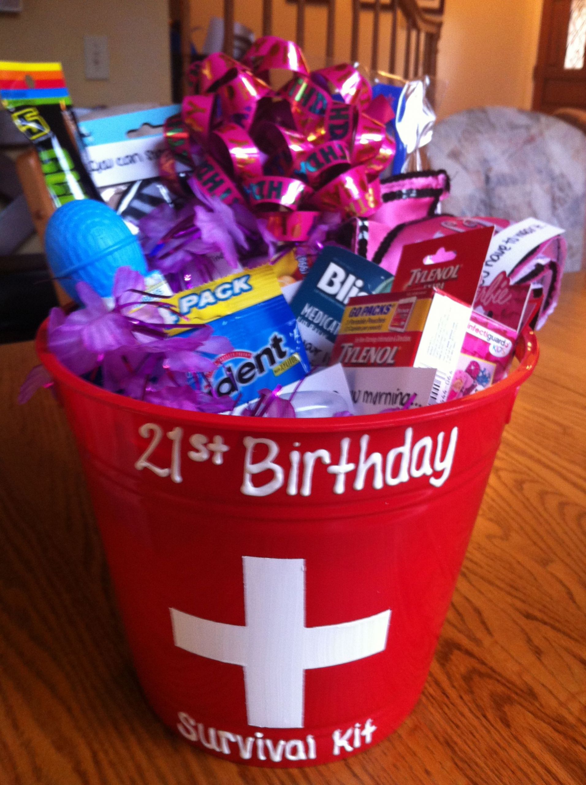 21St Birthday Gift Ideas For Daughter
 Gift basket My daughter made this for my daughter her