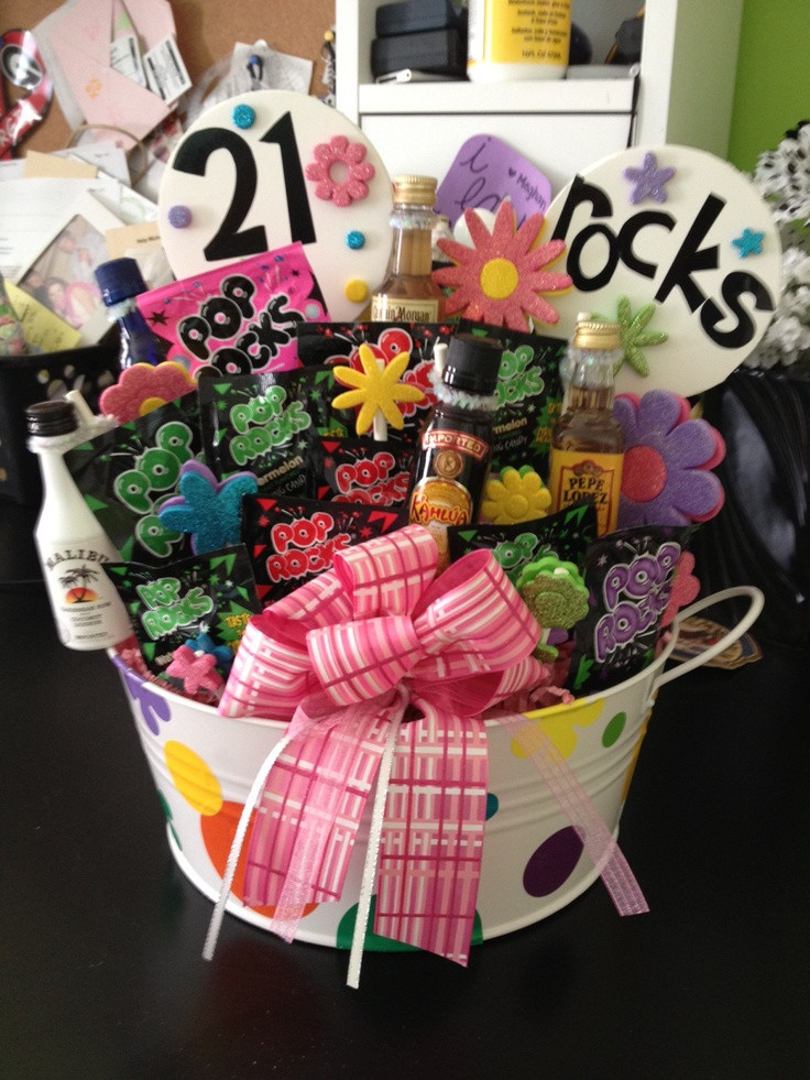 21St Birthday Gift Ideas For Girlfriend
 The 25 best 21st birthday basket ideas on Pinterest